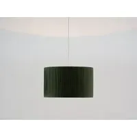 Large Pleated Lamp Shade - Olive Green