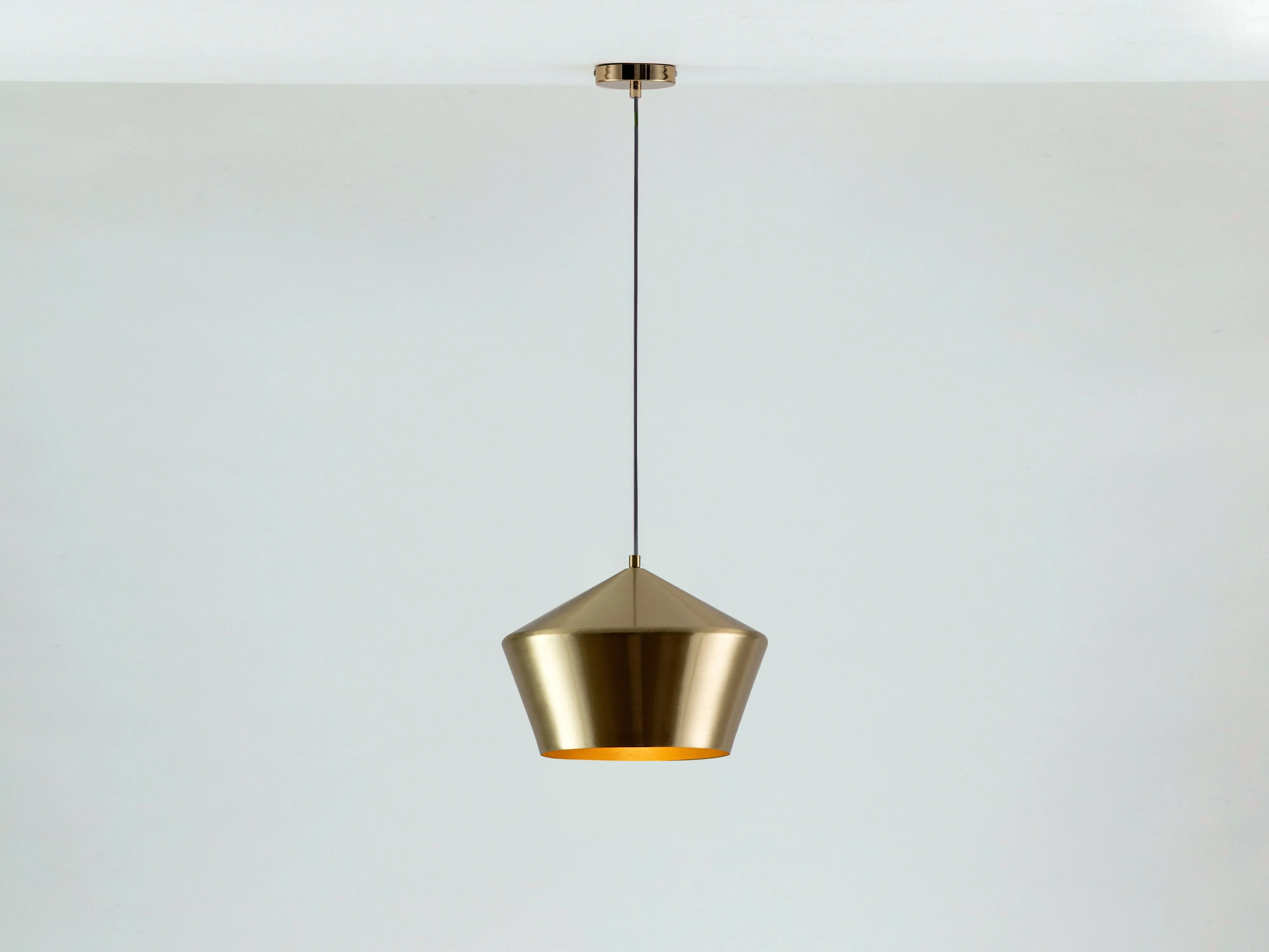 Metal Diner Pendant Light - Brass image