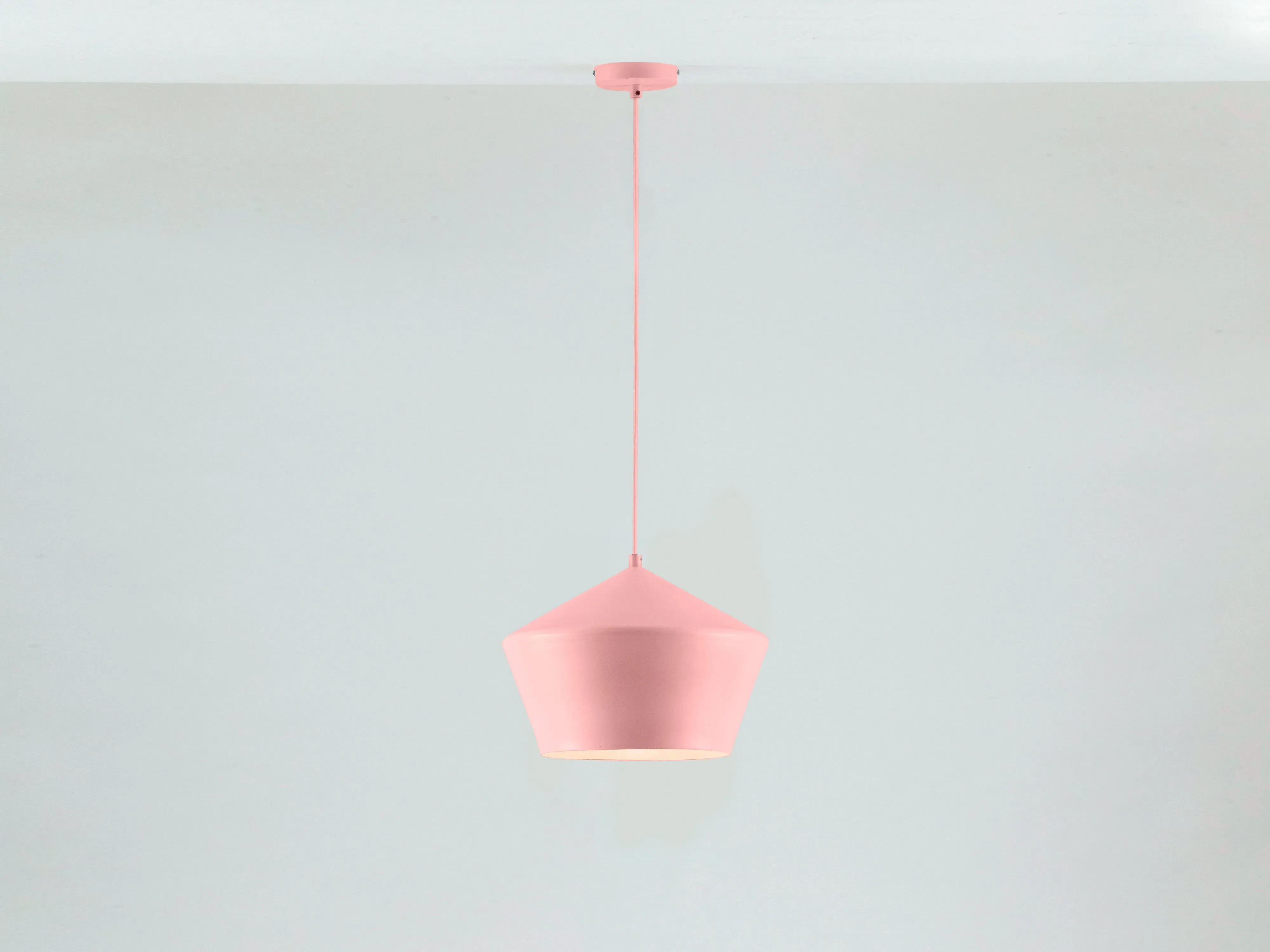 Metal Diner Pendant Light - Pink
