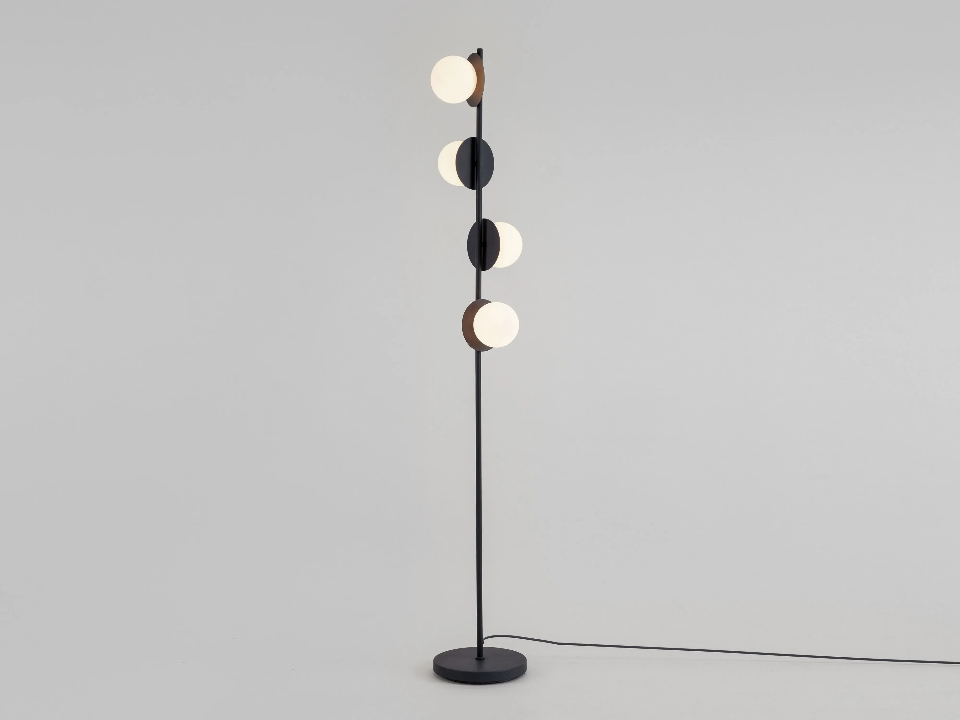 Opal Disk Floor Lamp - Charcoal Grey image