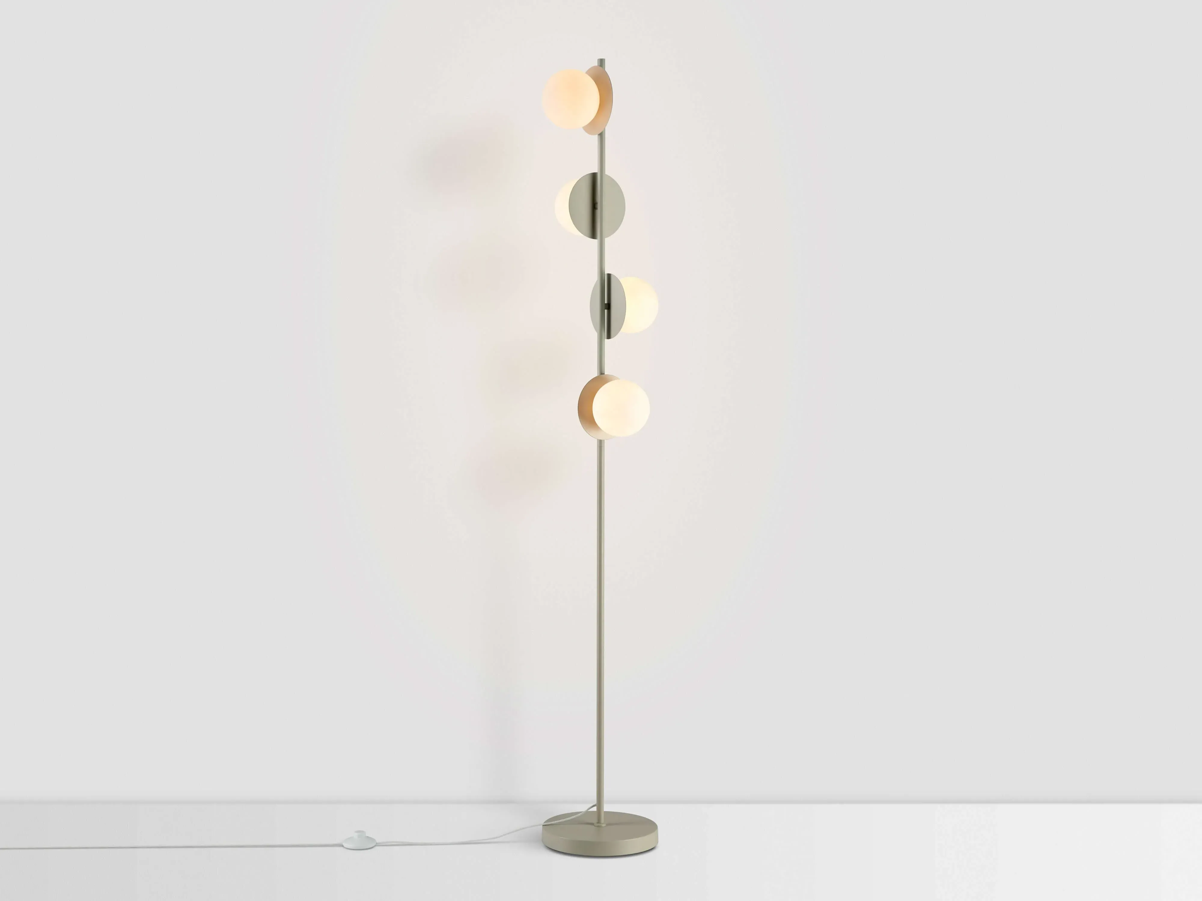 Opal Disk Floor Lamp - Sand
