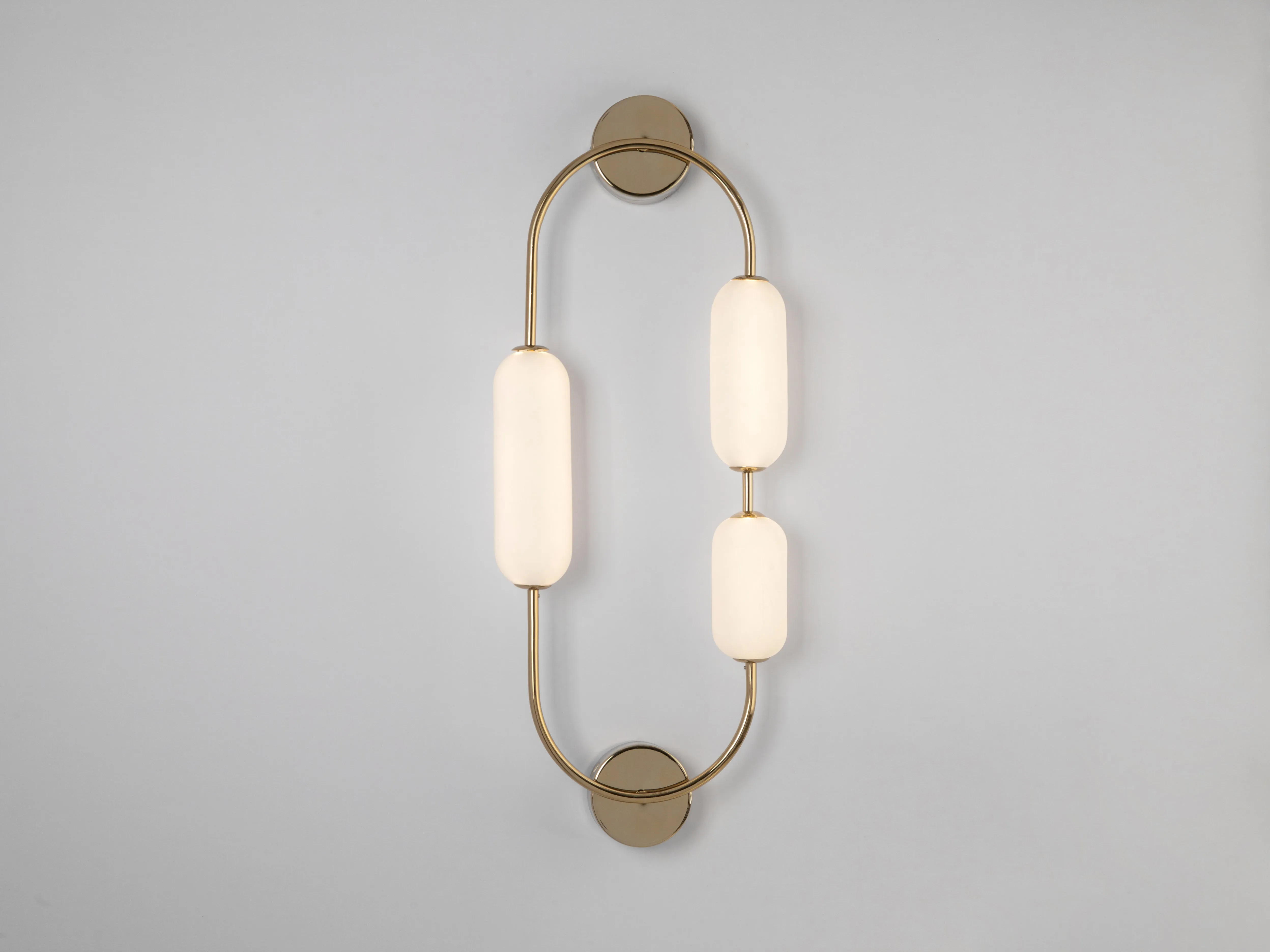 Oval Pill Wall Light - Brass image