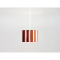 Peel Stripe Printed Fabric Lamp Shade - Orange, White alternate view