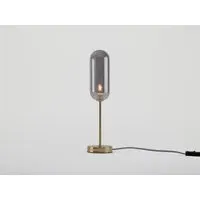 Pill Table Lamp - Brass, Smoked Glass
