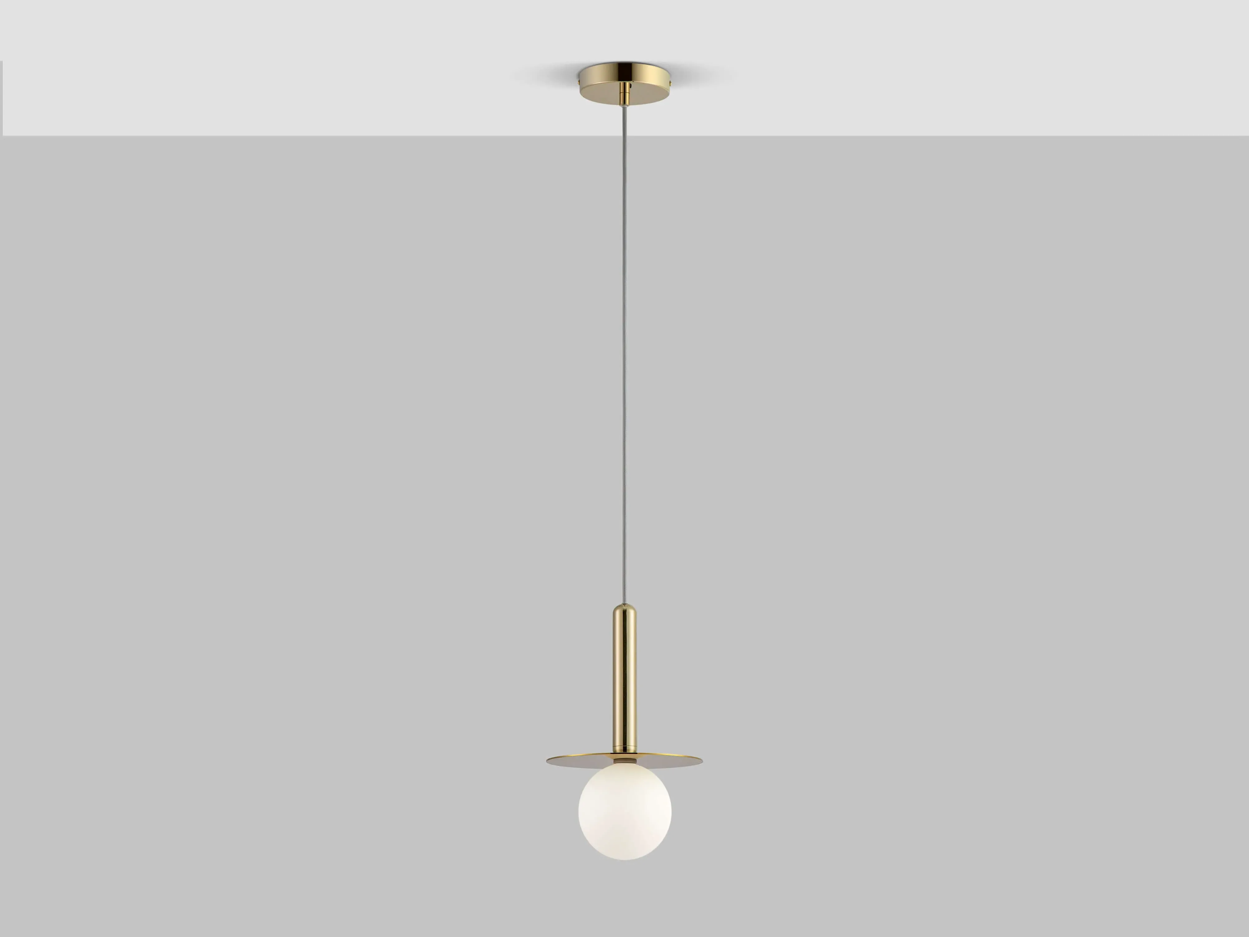 Plate Pendant Light - Brass