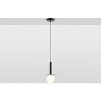 Plate Pendant Light - Charcoal Grey, Brass