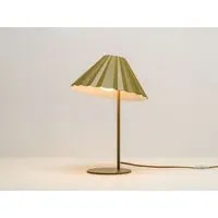 Pleat Table Lamp with Adjustable Shade - Moss Green, Steel