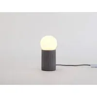 Ribbed Table Lamp - Grey, Concrete