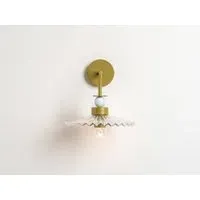 Ribbed Wall Lamp - Moss Green, Glass