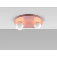 Round Flush Ceiling Light - Pink