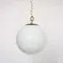 Round Opaline Ceiling Pendant - Brass