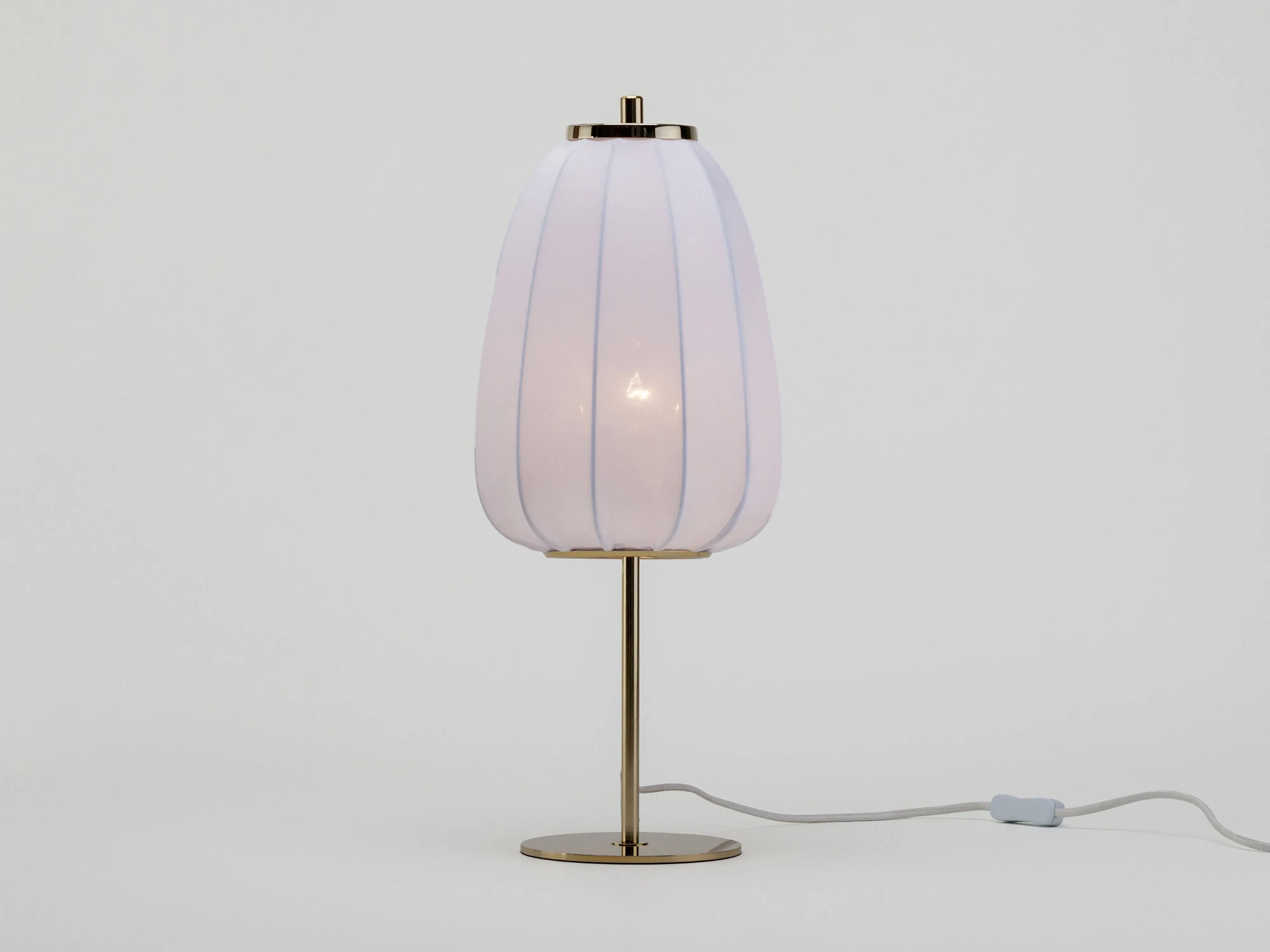 Soft Fabric Table Lamp - White, Brass image
