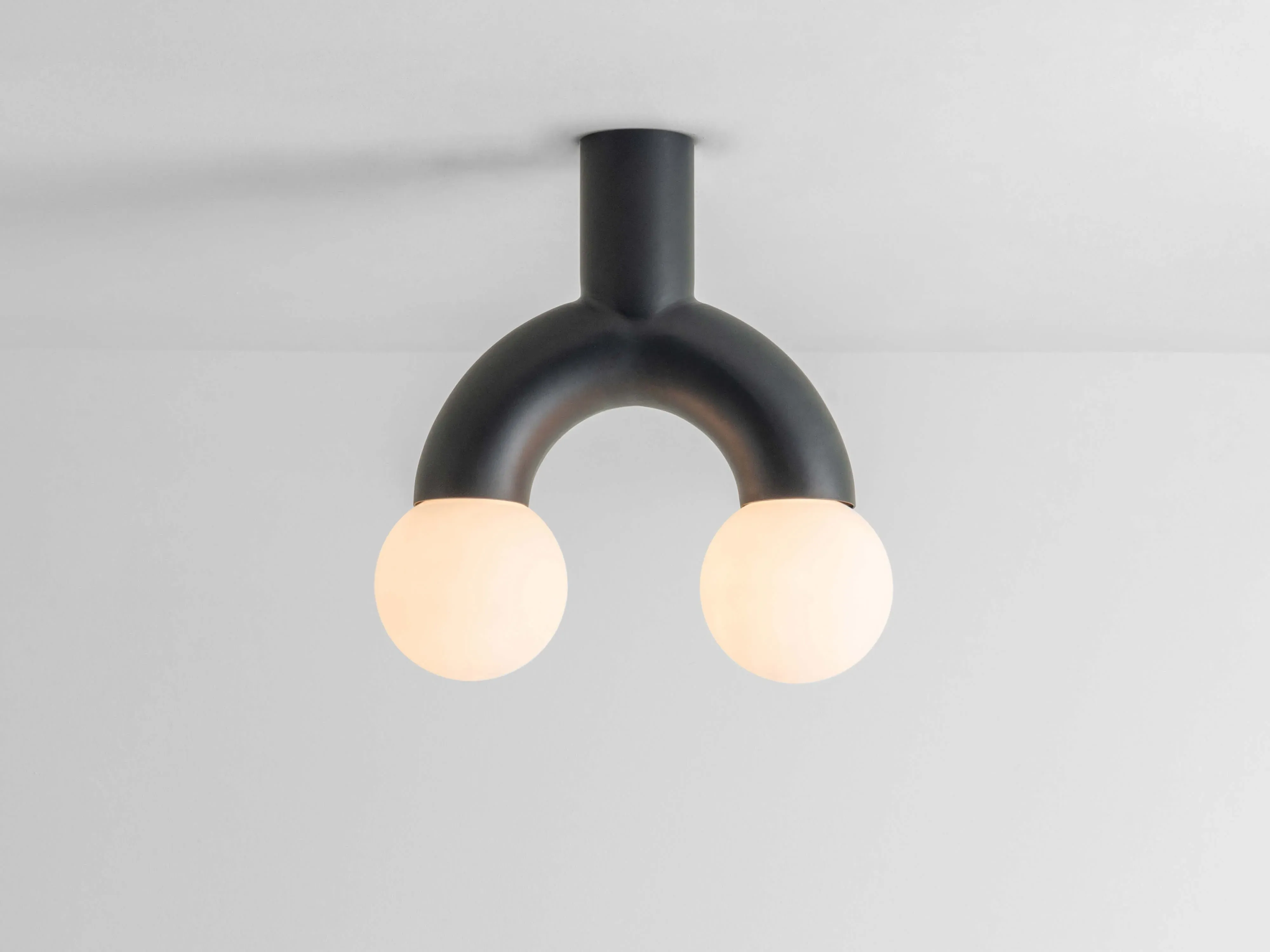 Tube Flush Ceiling Light - Charcoal Grey image