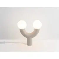 Tube Table Lamp with Opal Glass Shades - Sand