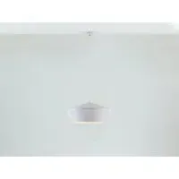 Wide Metal Diner Pendant Light - White