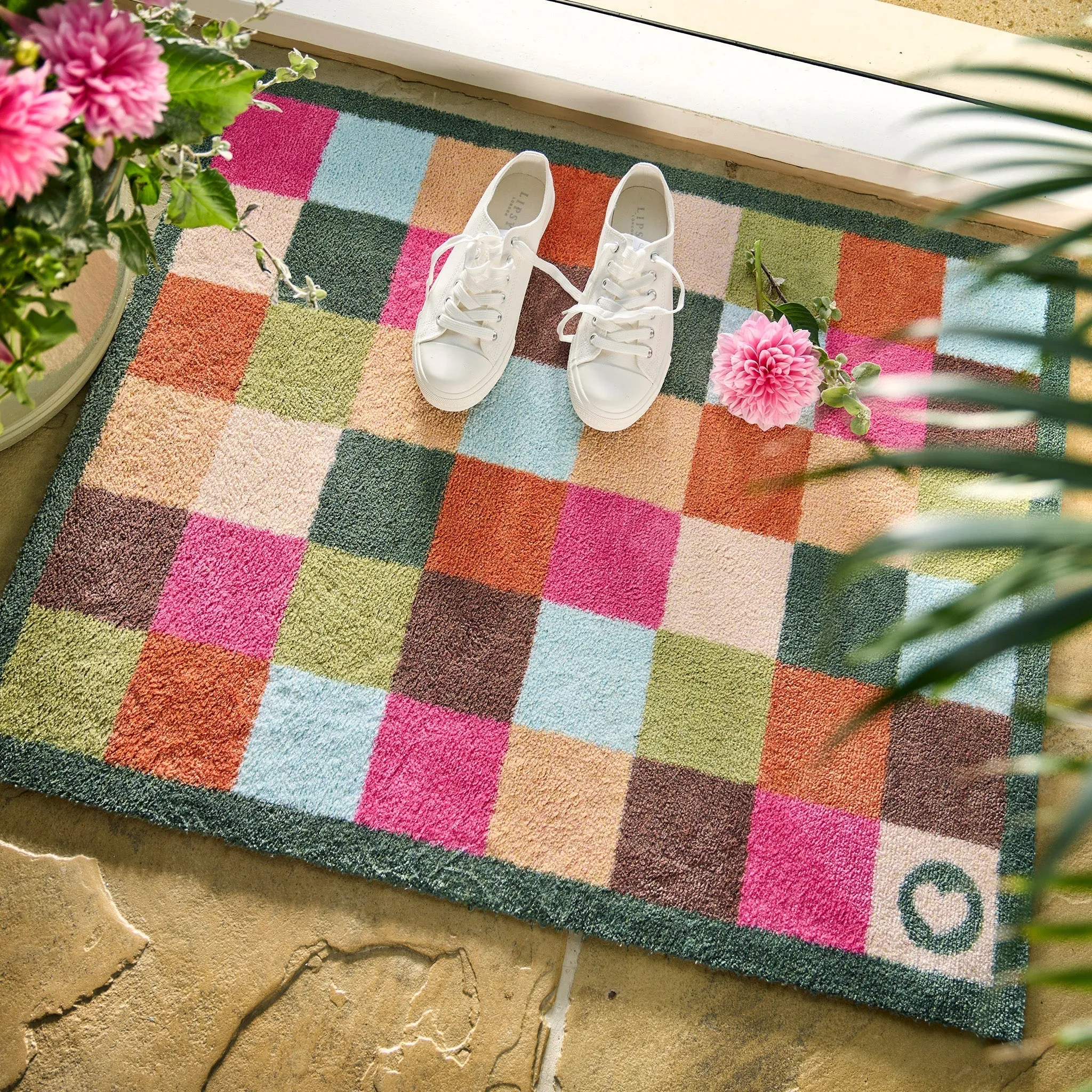 Allsorts Check Washable Doormat - Multicoloured product
