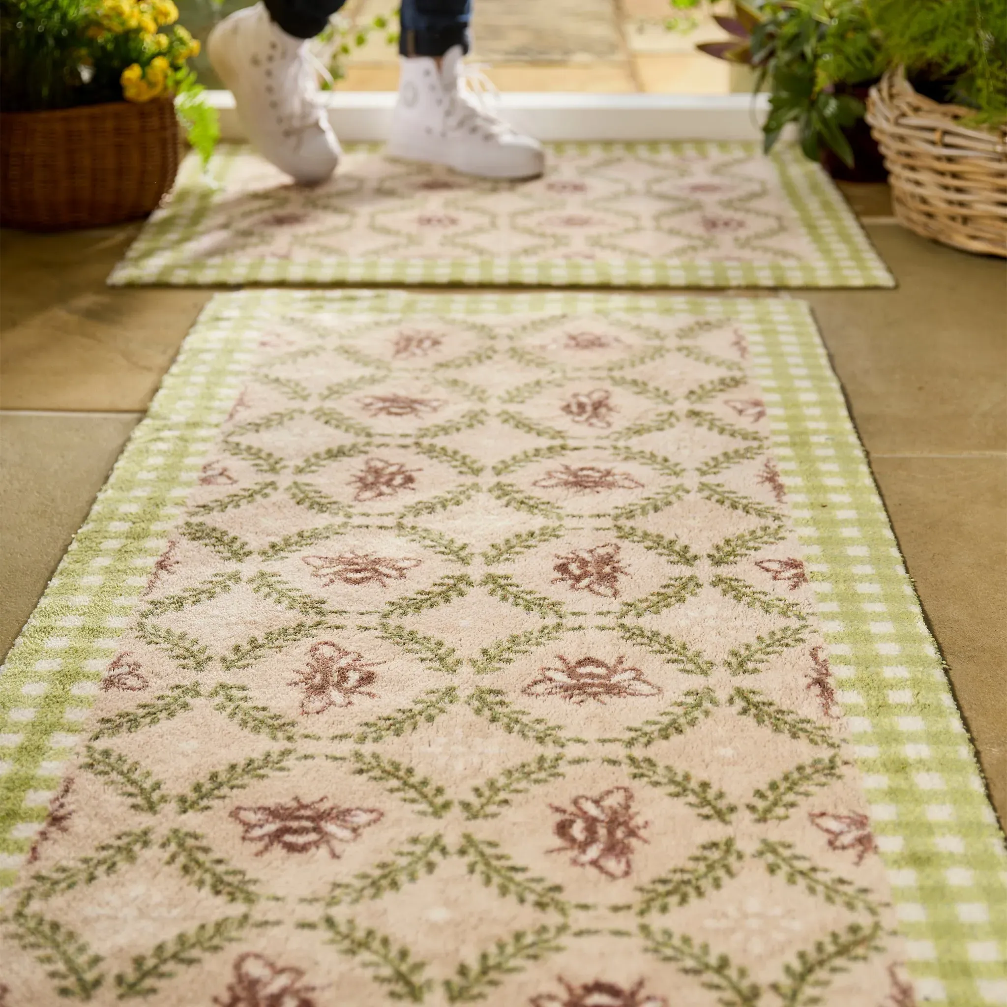 Beehive Green Charity Runner - Green, Beige product