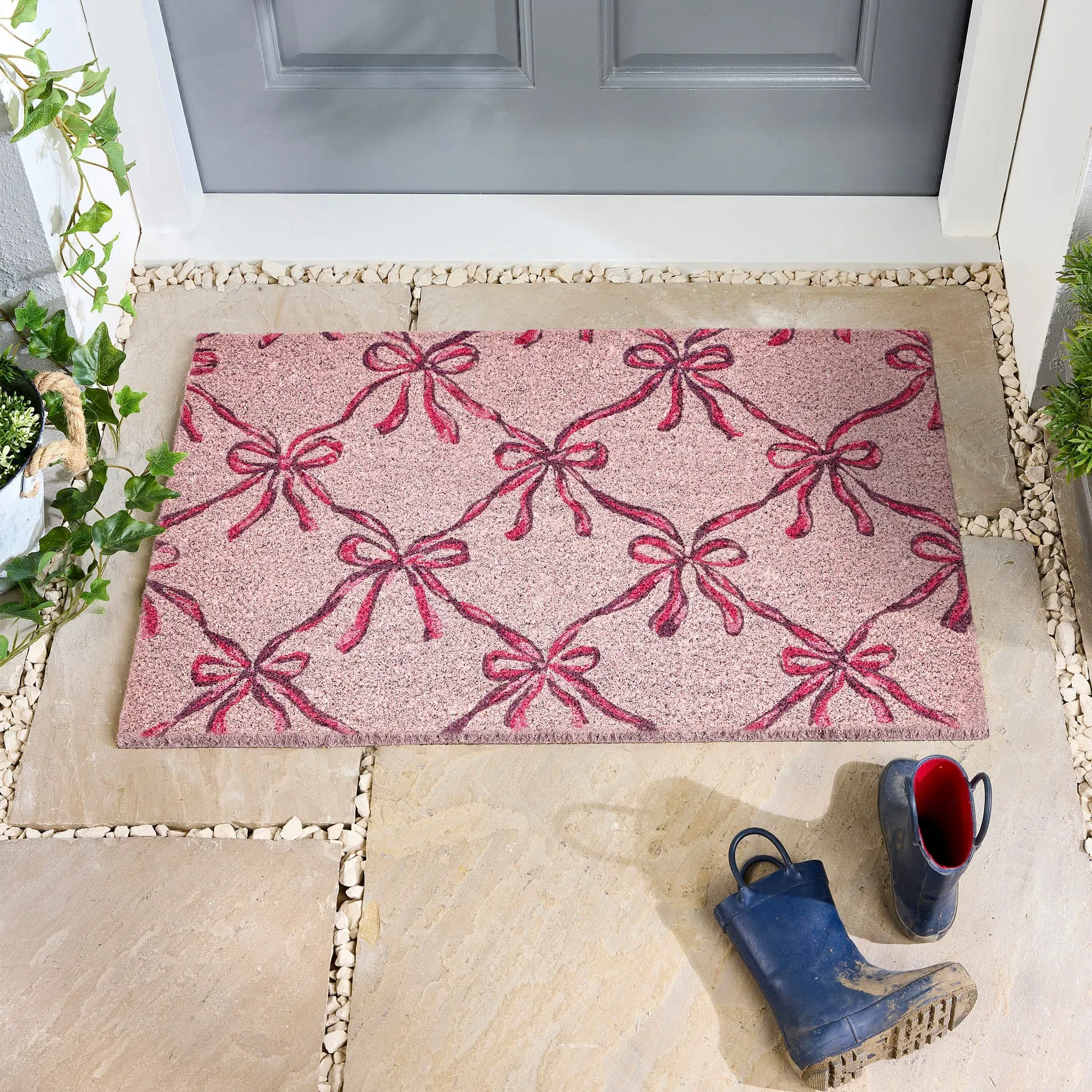 Blush Bows Coir Doormat - Pink product