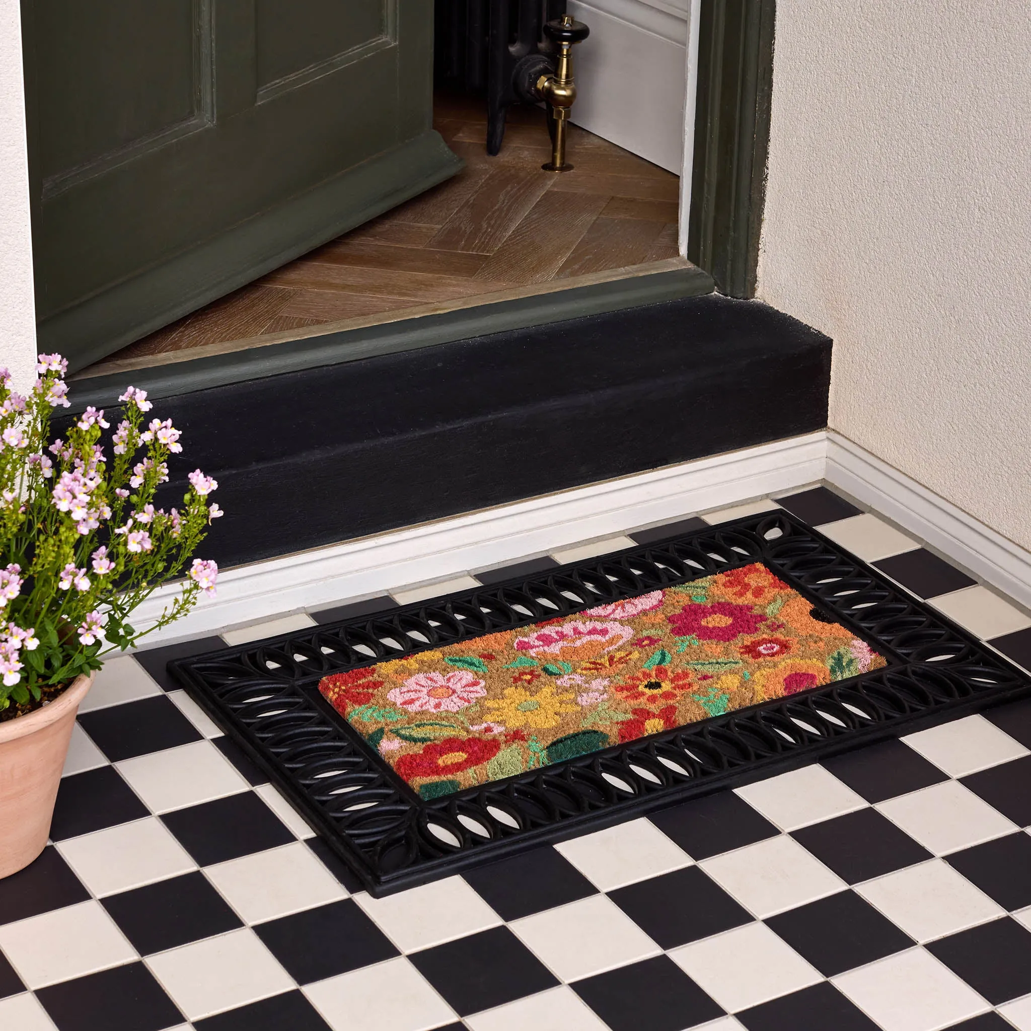 Bright Blooms Coir Insert Doormat - Multicolour product