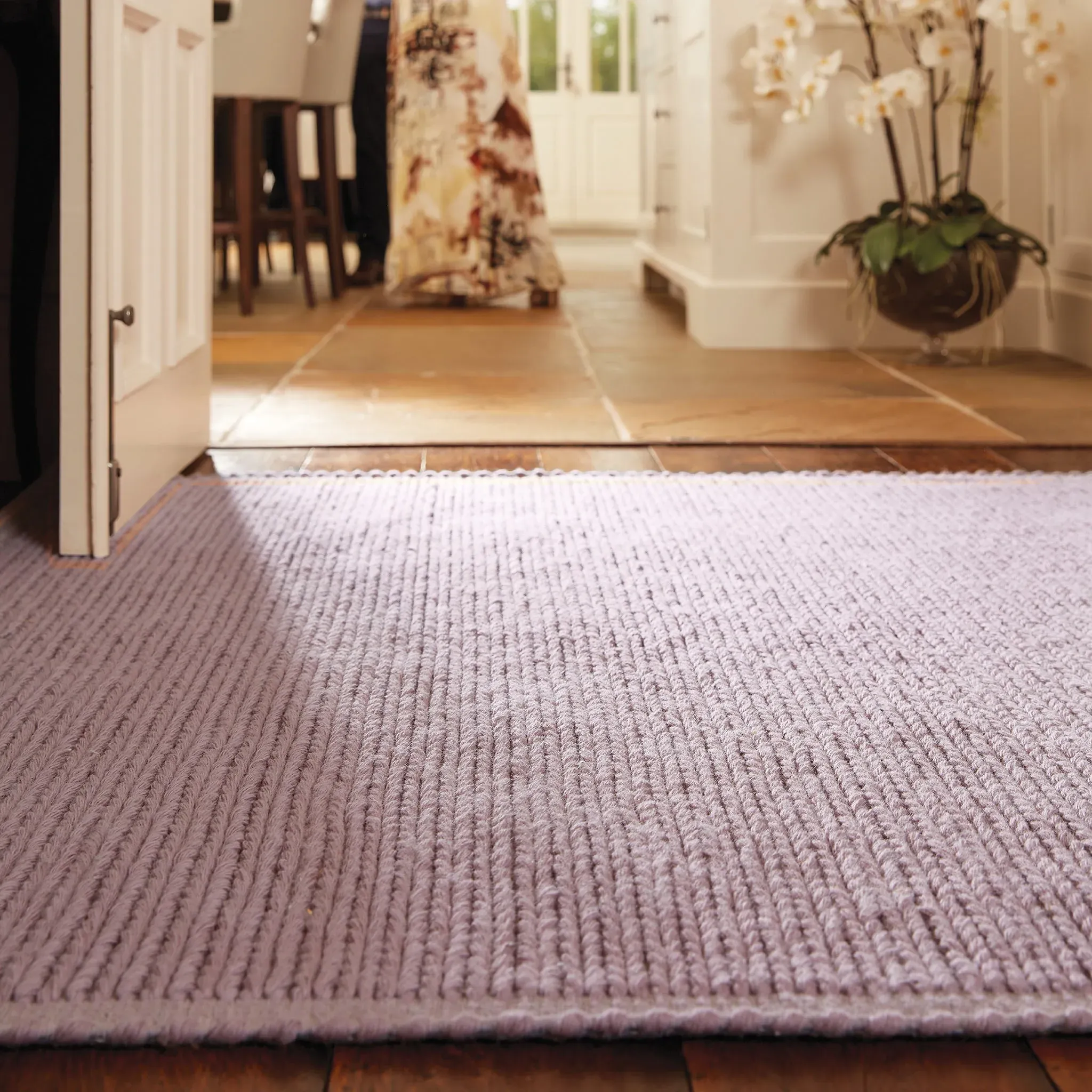 Cable Rug - Blush, Wool product