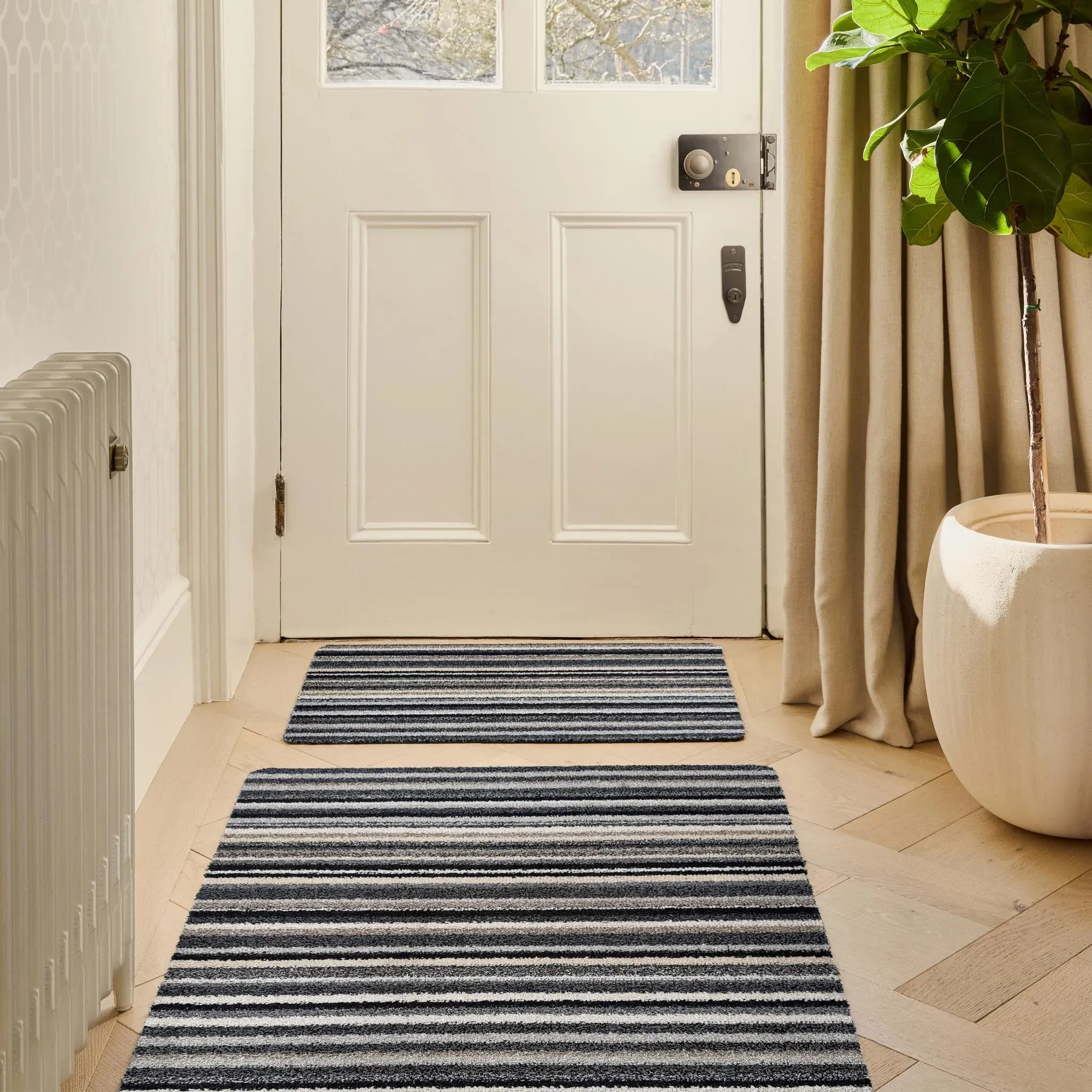 Candy Monochrome Striped Washable Doormat - Recycled Cotton product