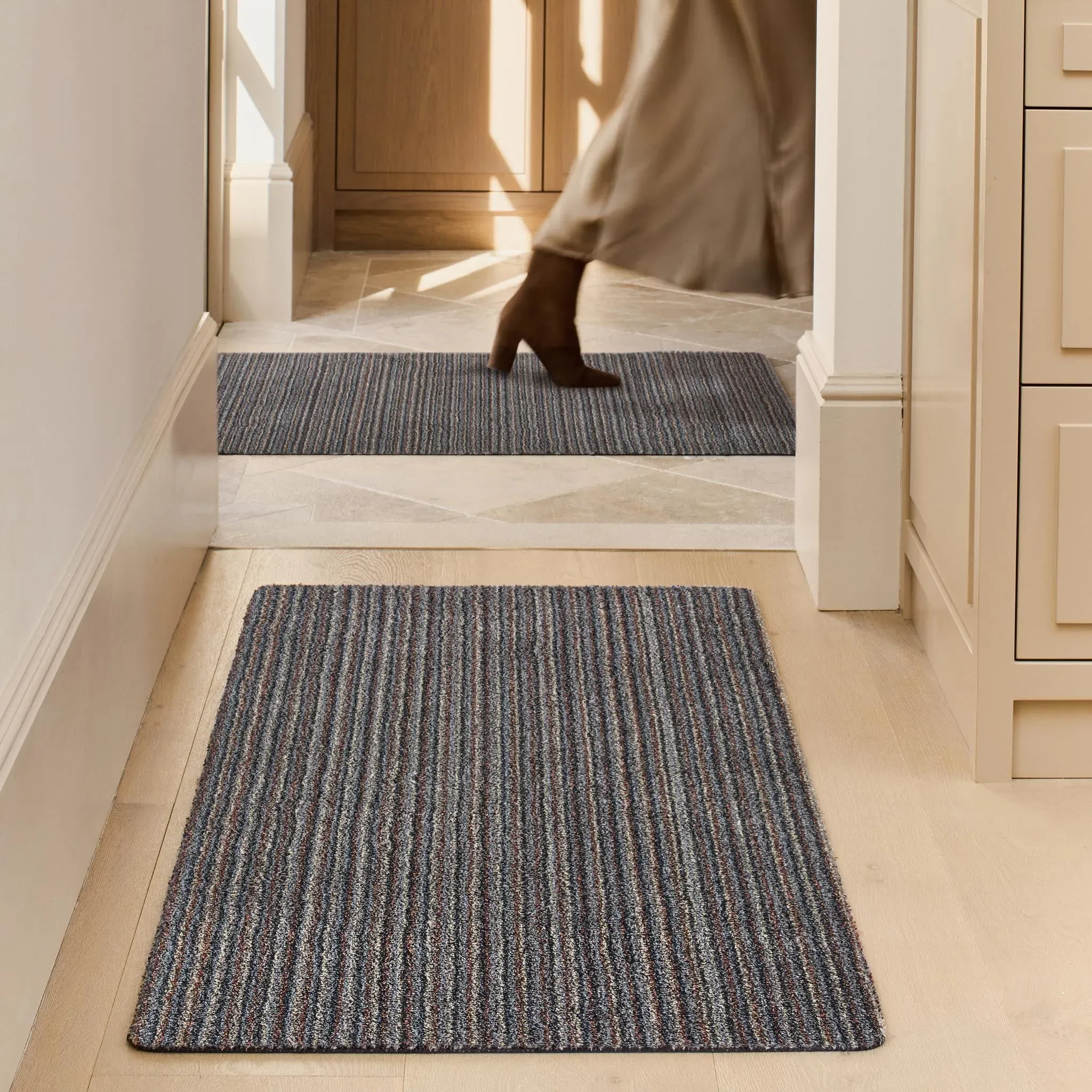 Candy Rocks Stripe Washable Runner - Beige, Recycled Cotton product