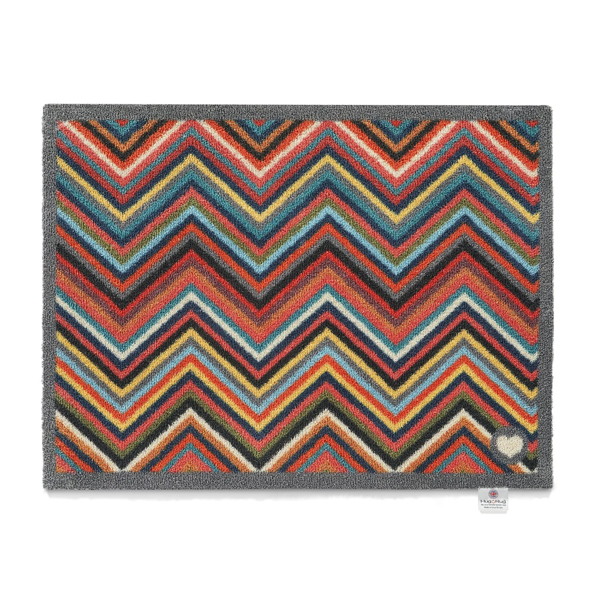 Chevron 1 Multicoloured Doormat - Recycled Material alternate view
