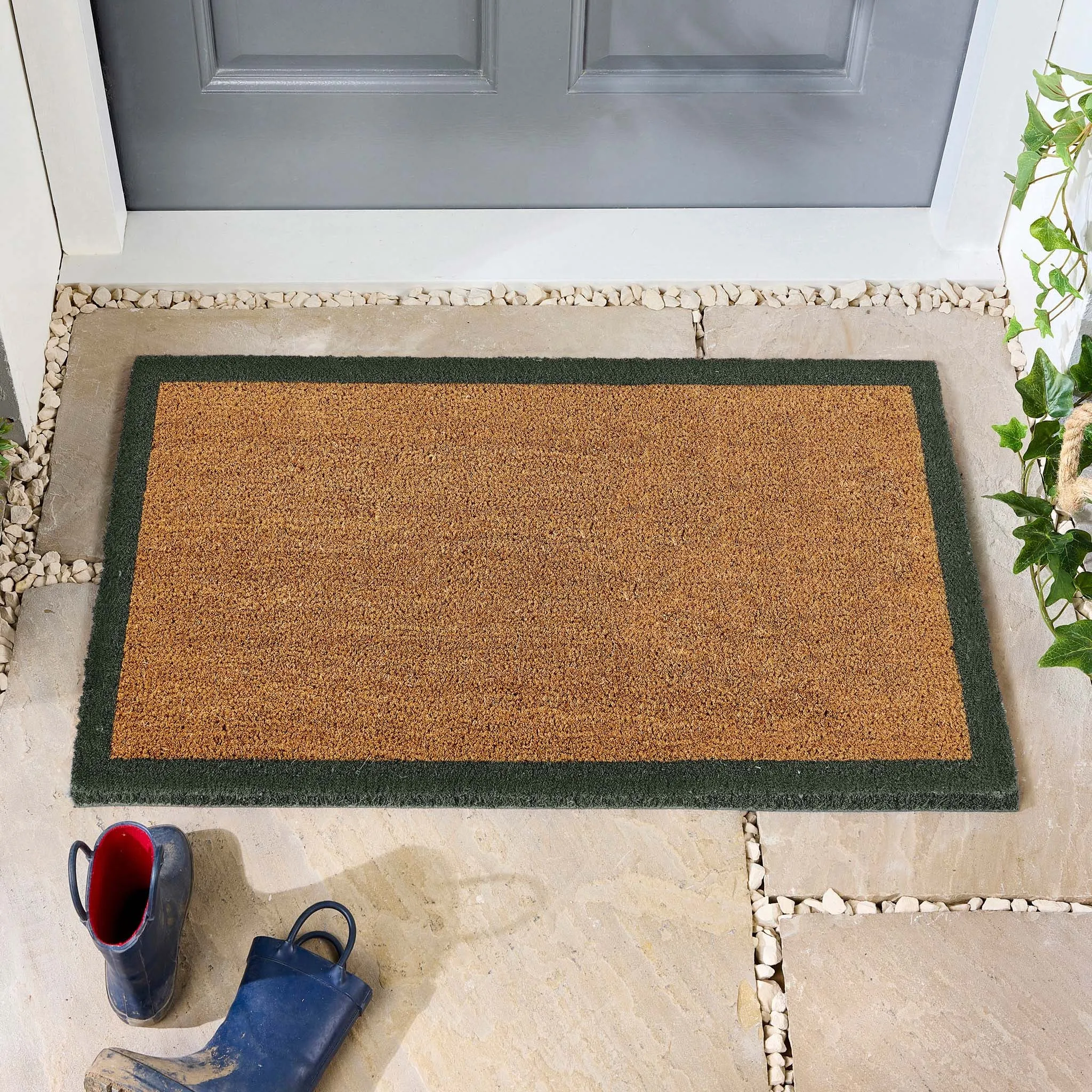 Coir Border Doormat - Green product