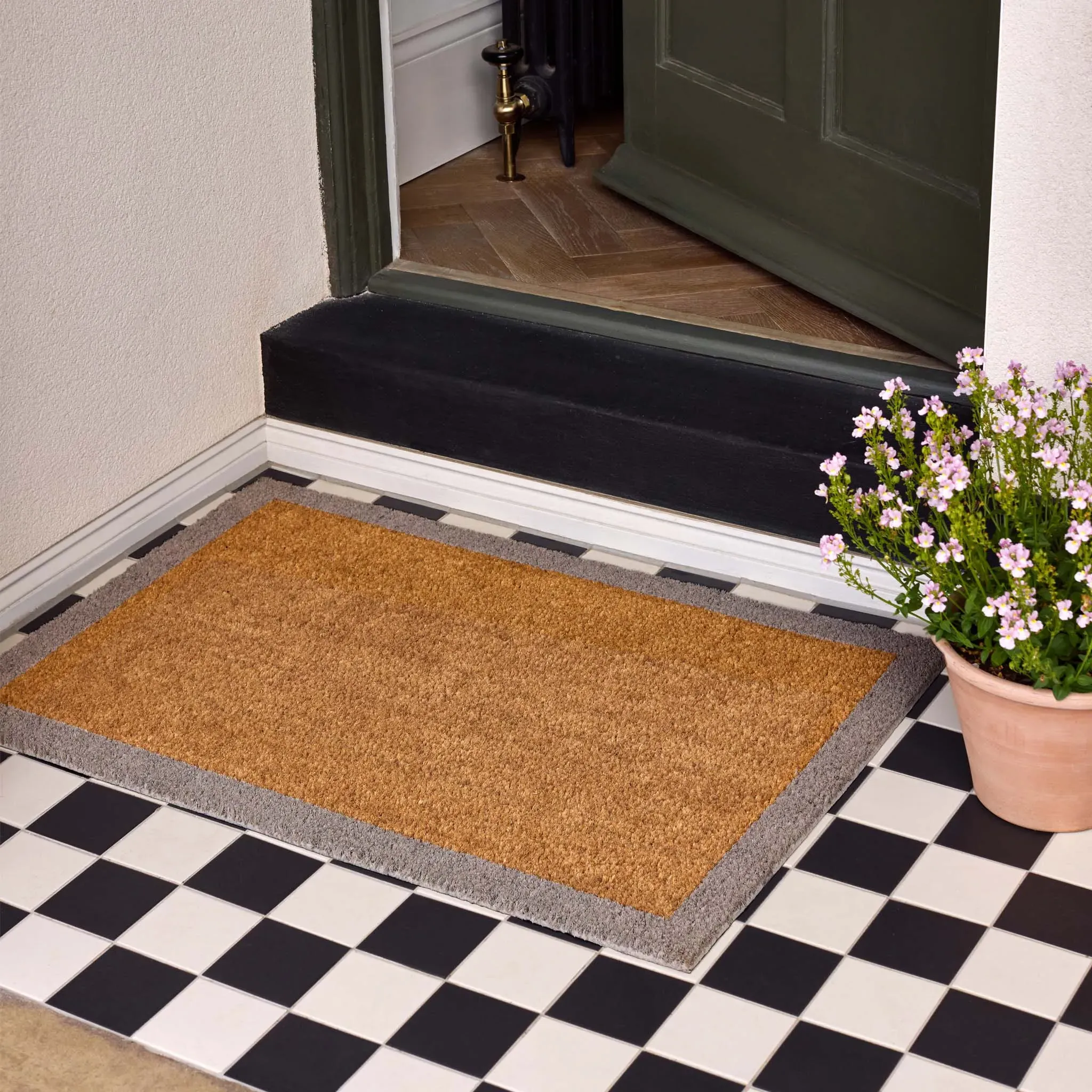 Coir Border Doormat - Taupe product