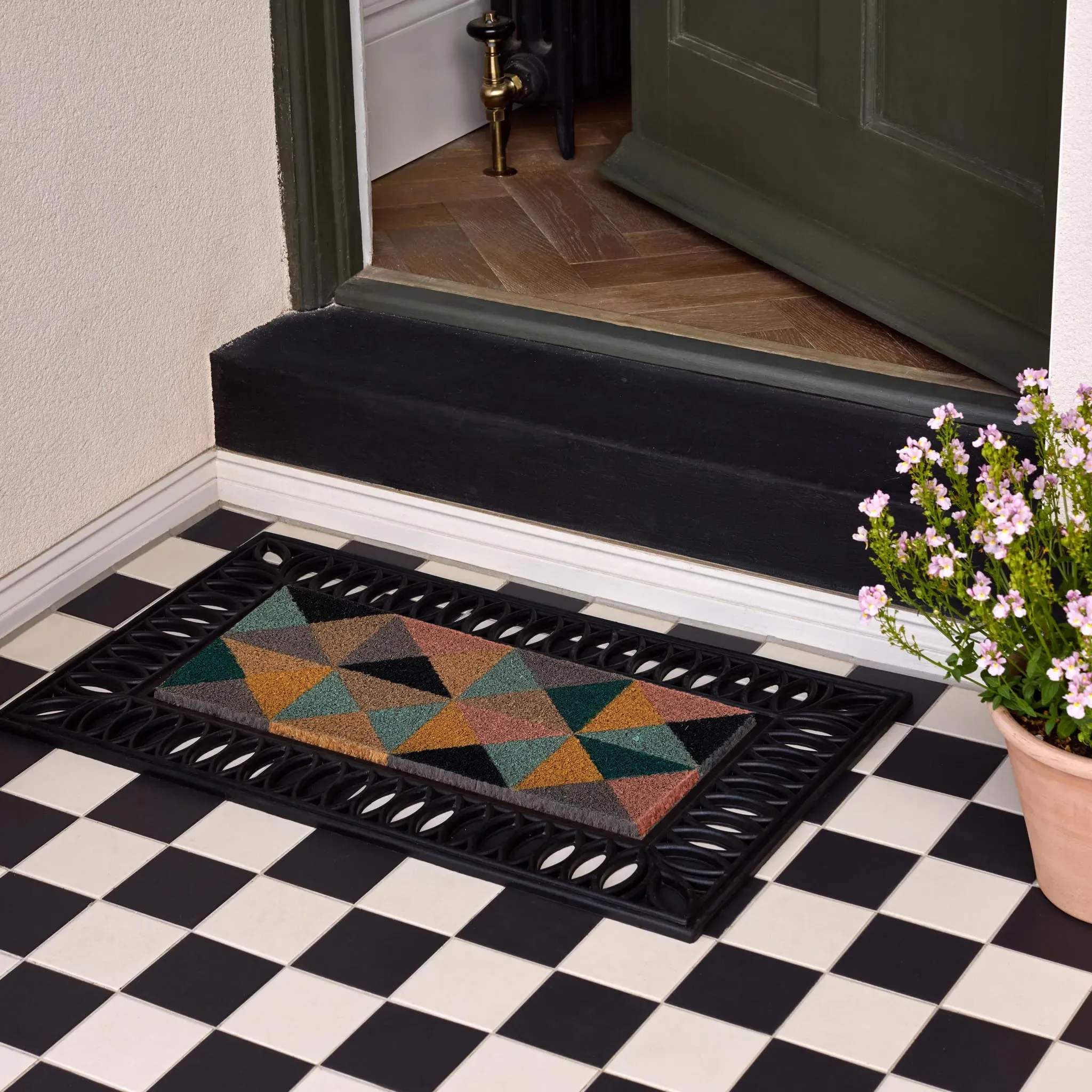 Coir Insert Geo 1 Doormat - Multicoloured product
