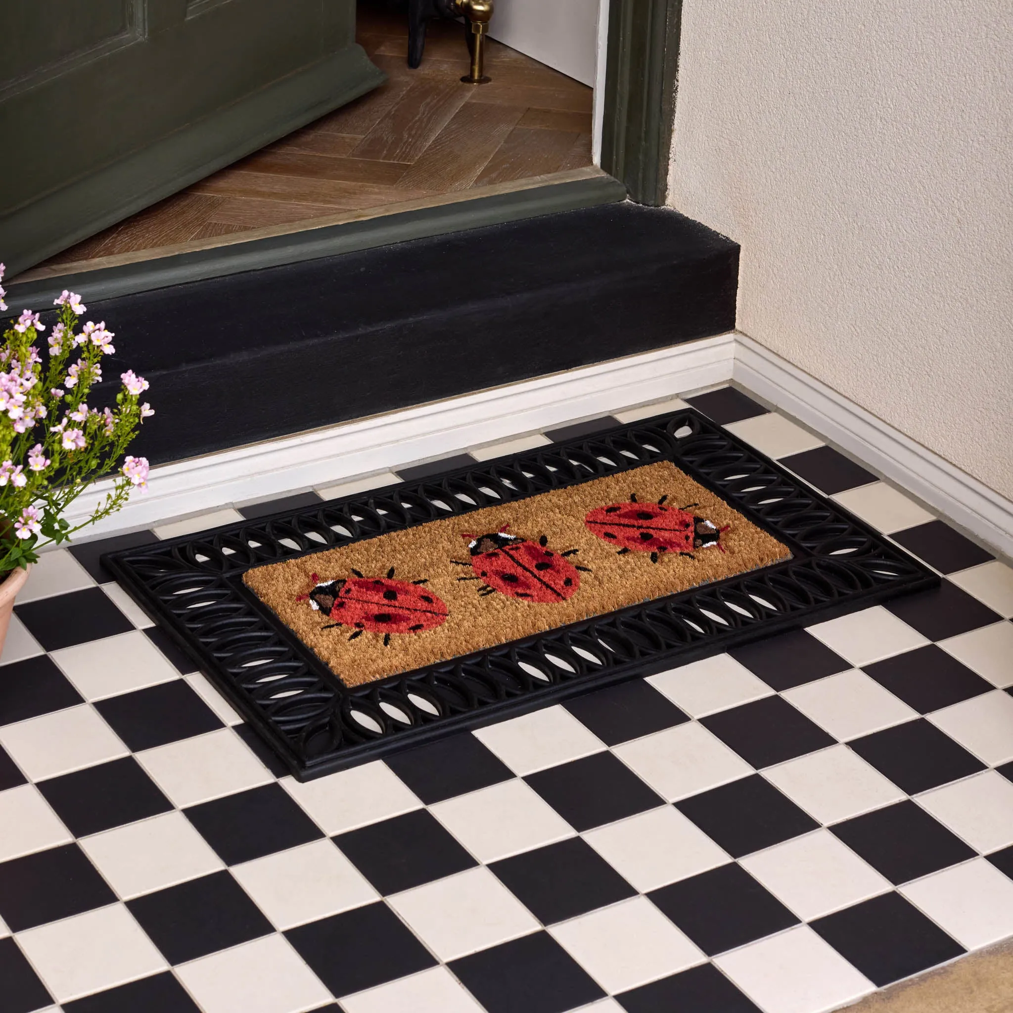 Coir Insert Ladybird Doormat - Natural product