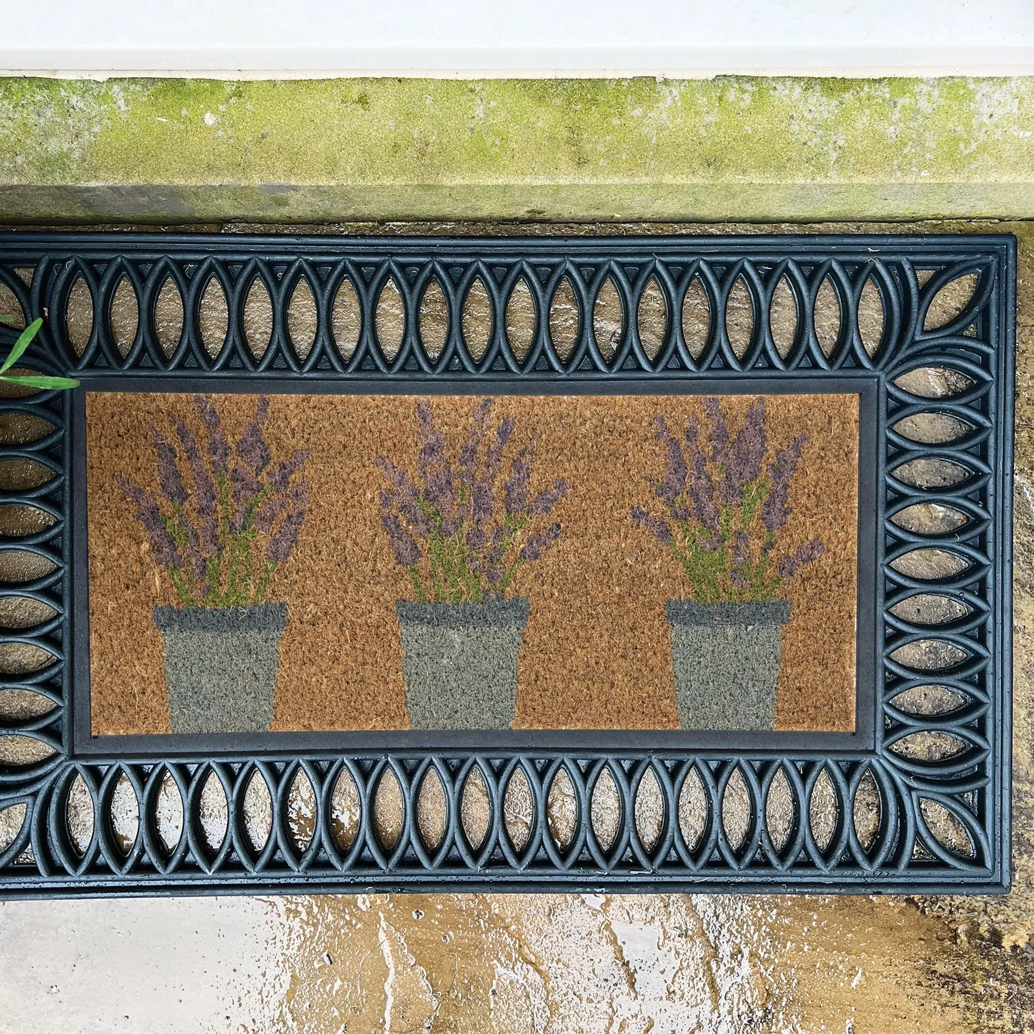 Coir Insert Lavender Doormat - Lavender, Natural product