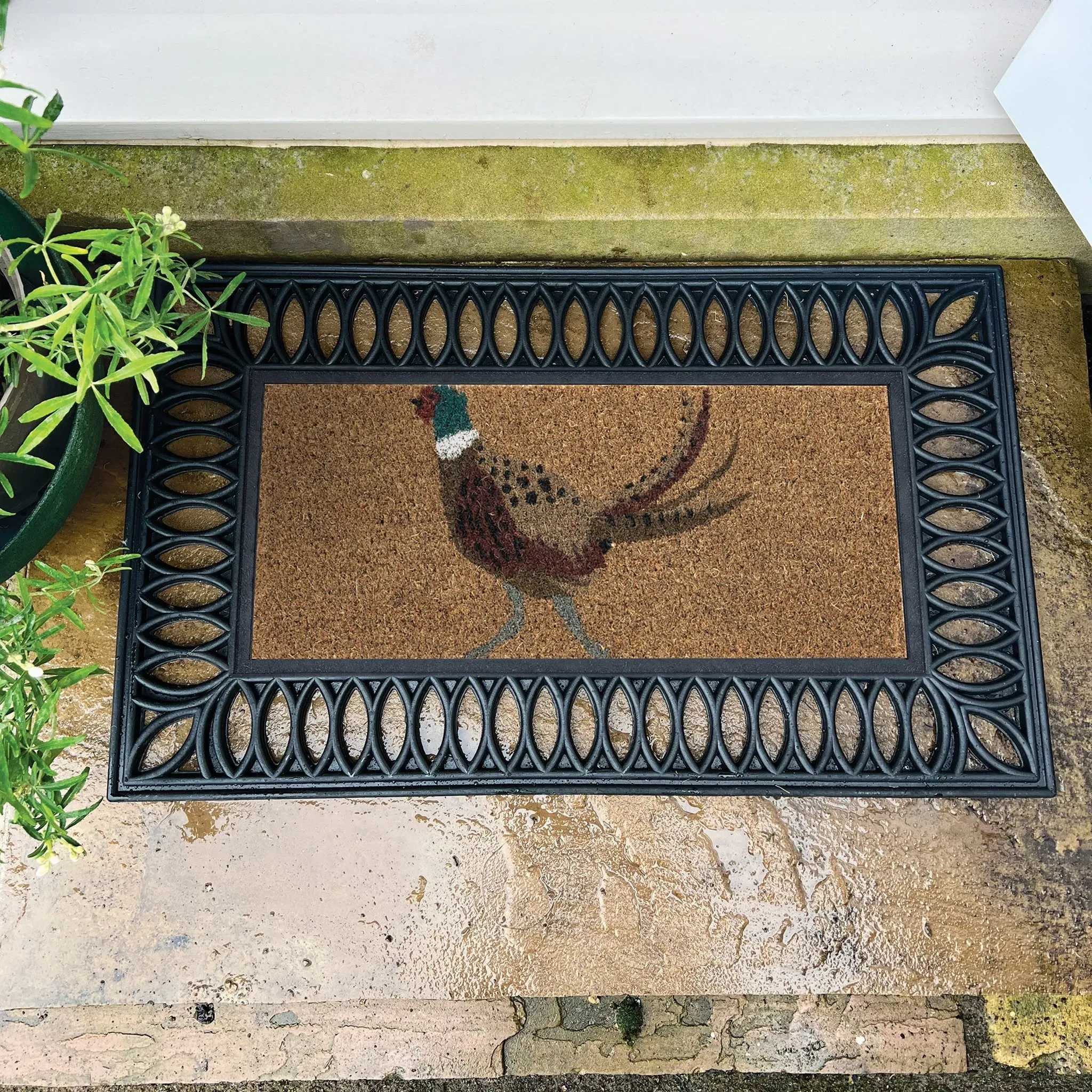Coir Insert Pheasant Doormat - Natural product