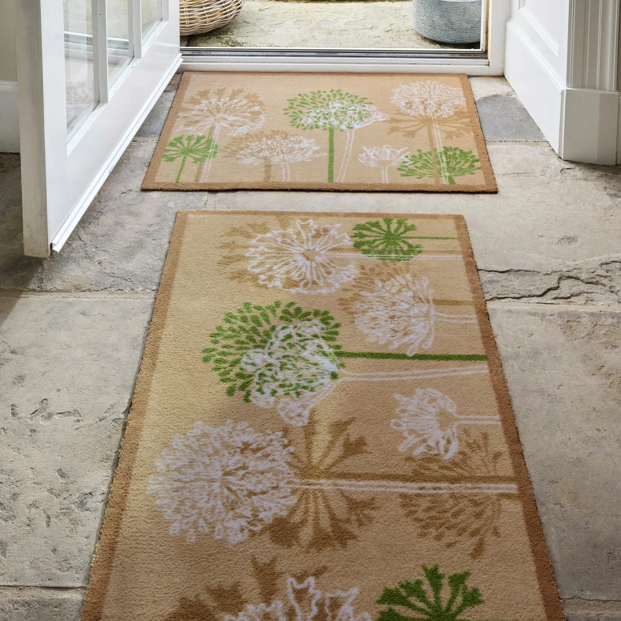 Dandelions Washable Doormat - Beige product