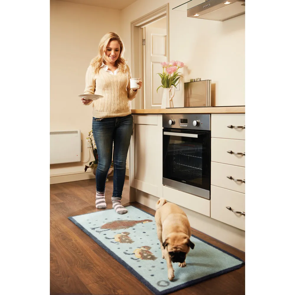 Ducks 1 Washable Doormat - Blue product