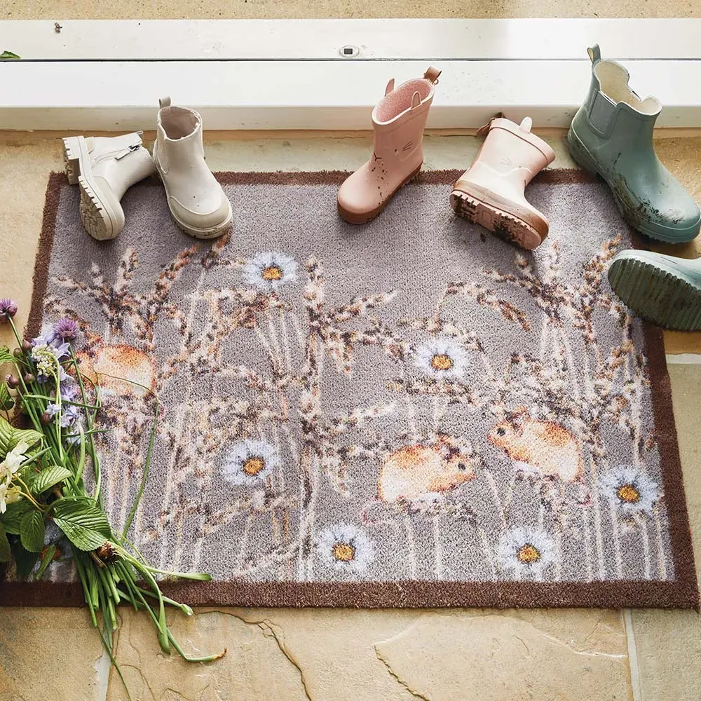 Field Mice Washable Doormat - Grey product
