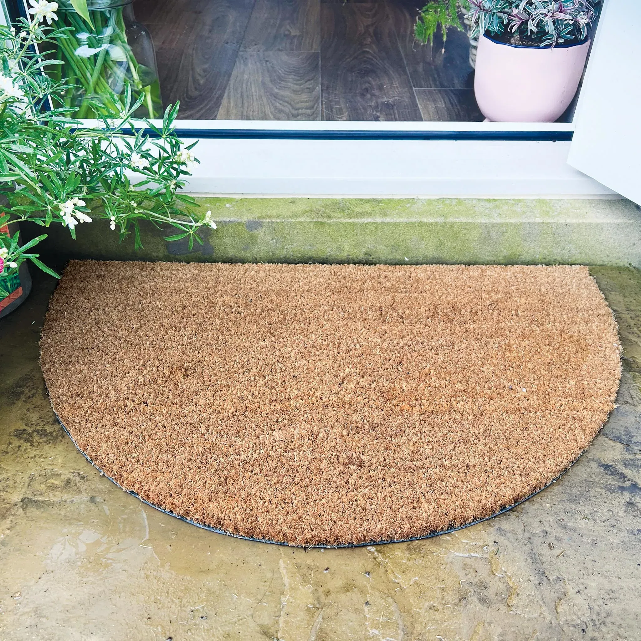 Half Moon Coir Doormat - Natural product
