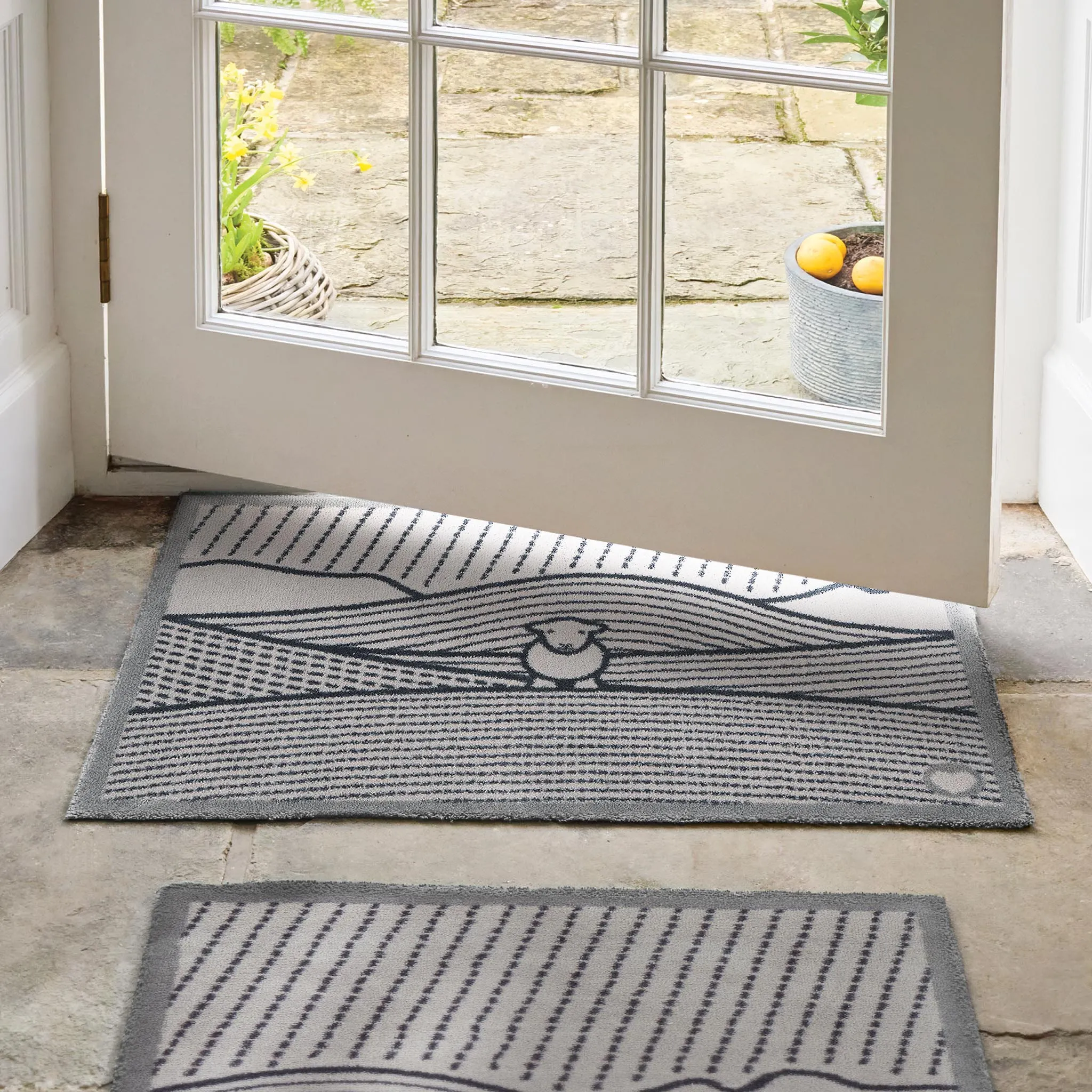 Herdy Lines Washable Doormat - Grey product