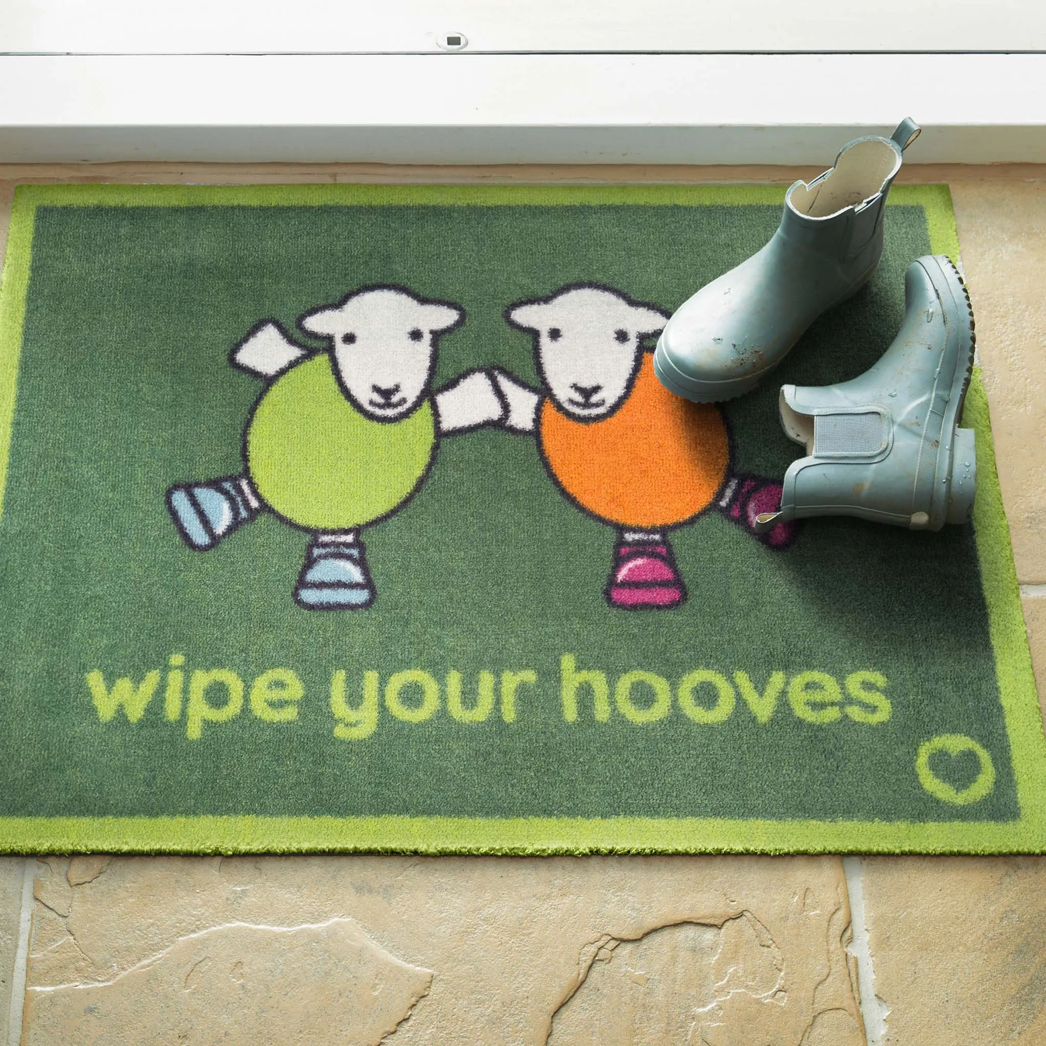 Herdy Wipe Your Hooves Washable Doormat - Dark Grey product