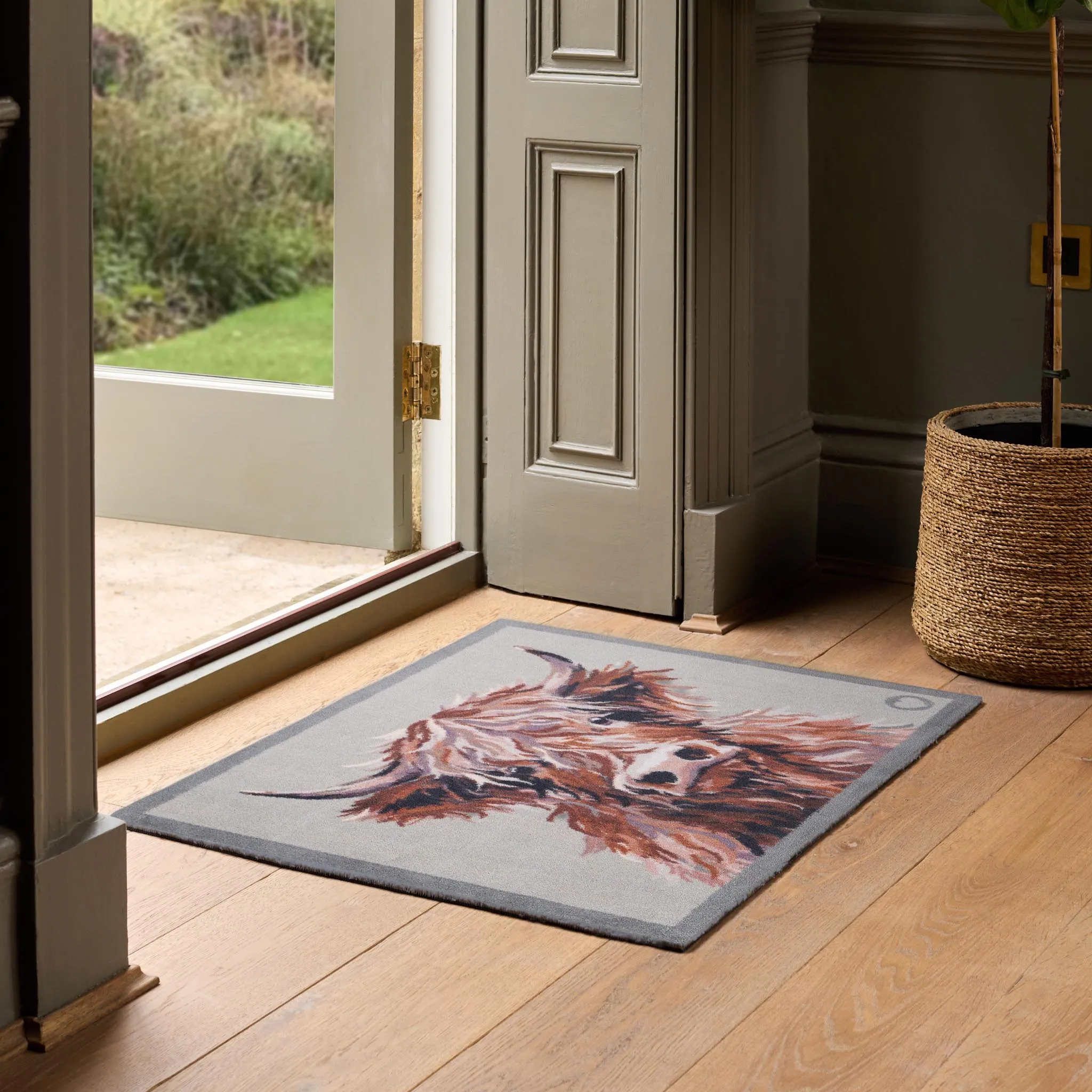 Heritage Highland Cow Washable Doormat product