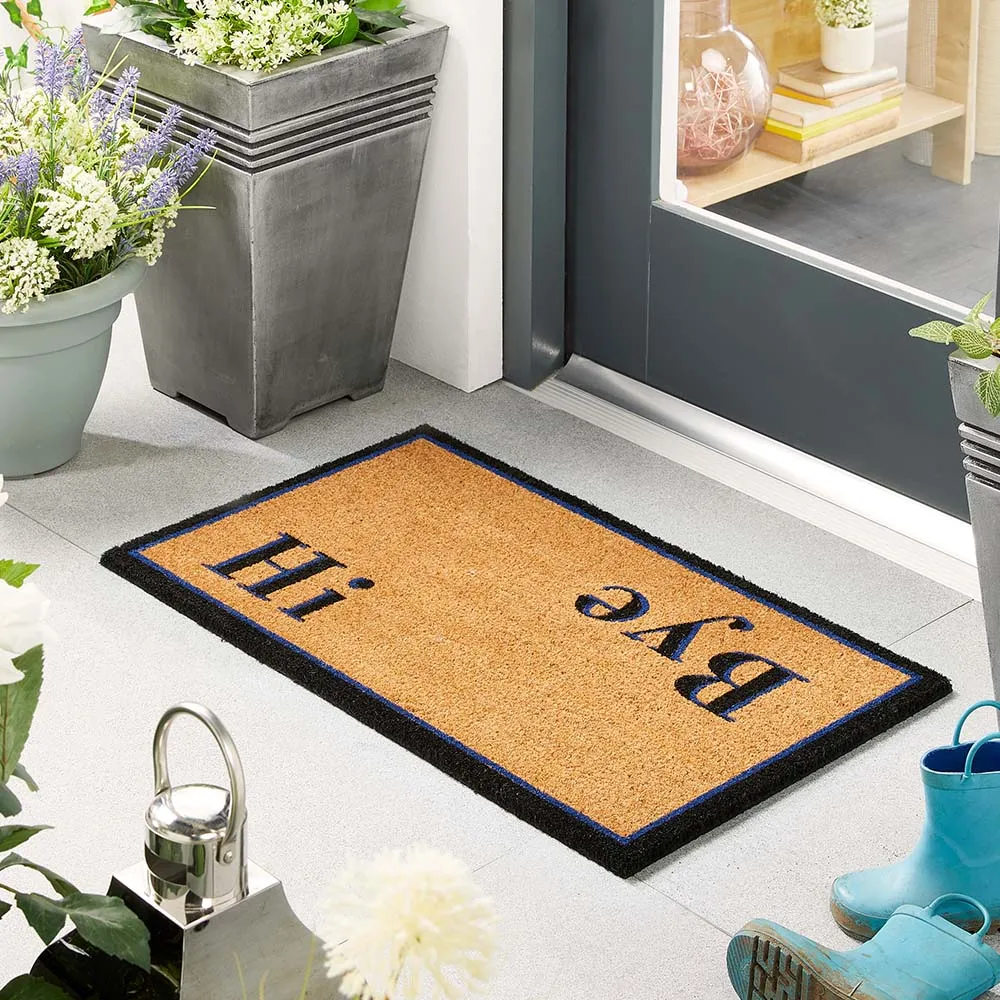 Hi Bye Coir Doormat - Navy, Black product