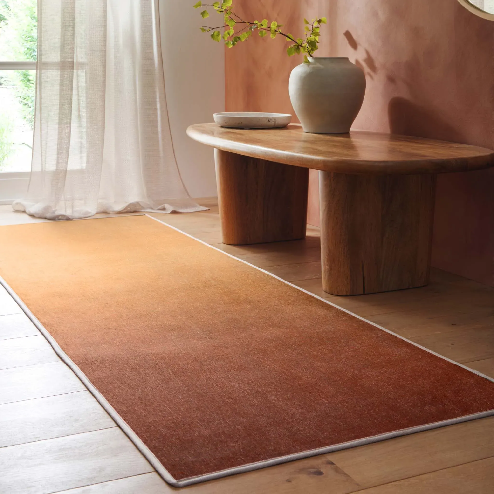 Horizon Ombre Washable Runner - Coral, Recycled Polyester product