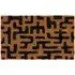 Abstract Maze Coir Doormat - Black