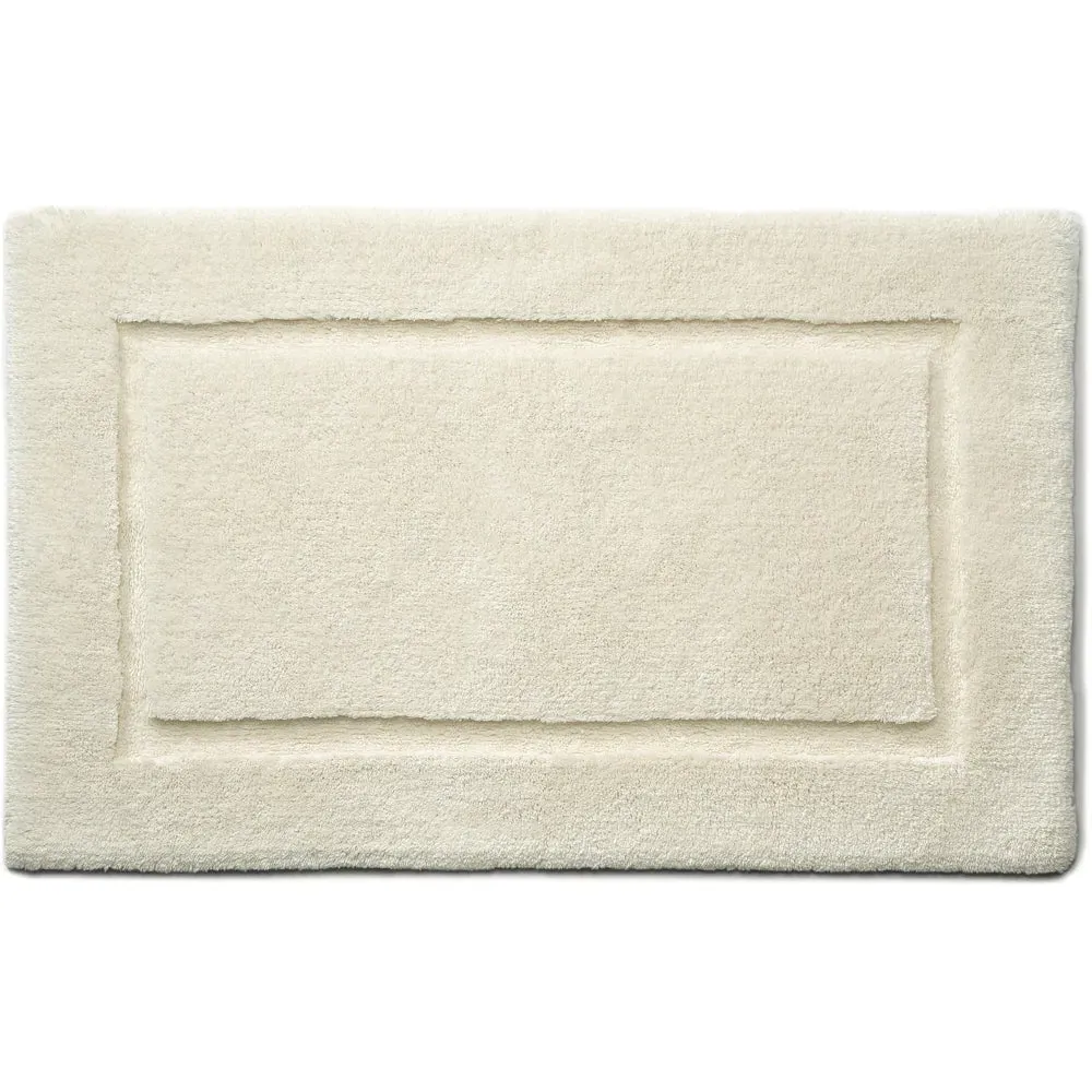 Bamboo Border Bath Mat - Cream