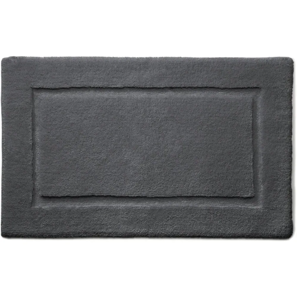 Bamboo Border Bath Mat - Graphite image