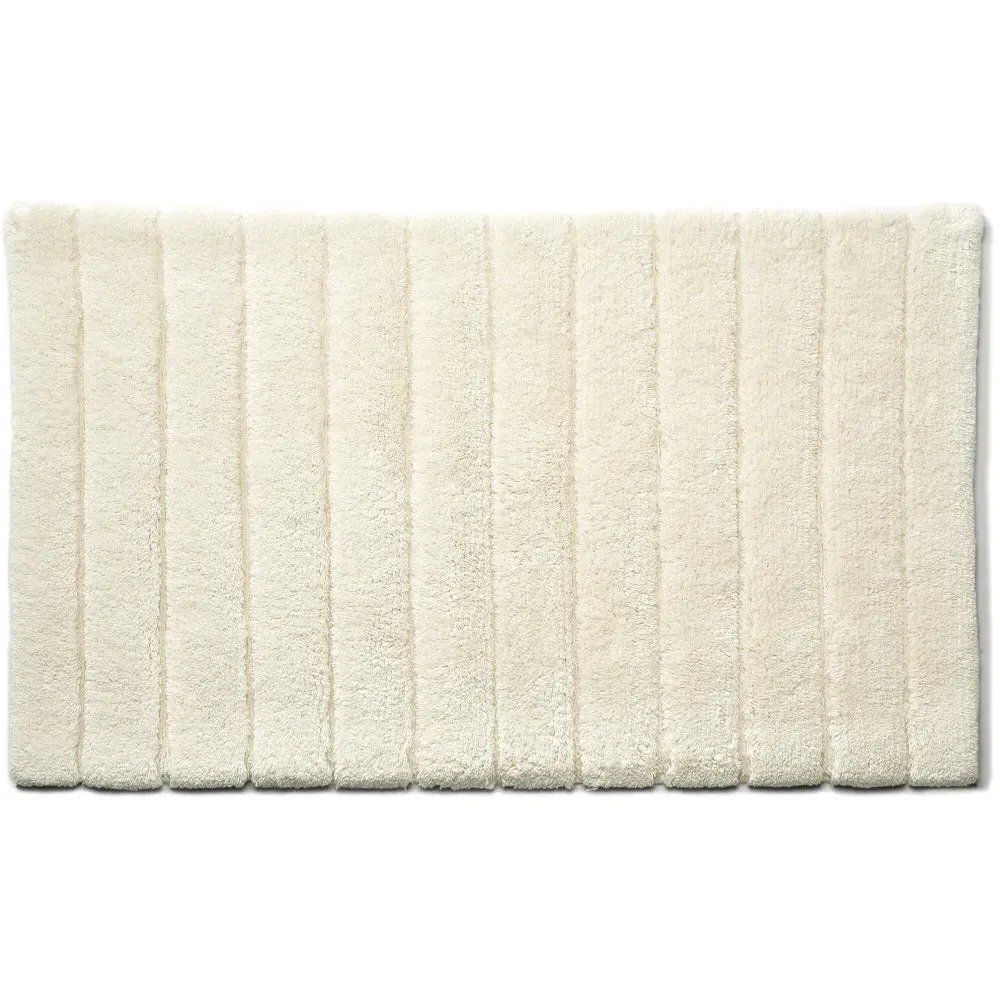 Bamboo Stripe Bath Mat - Cream