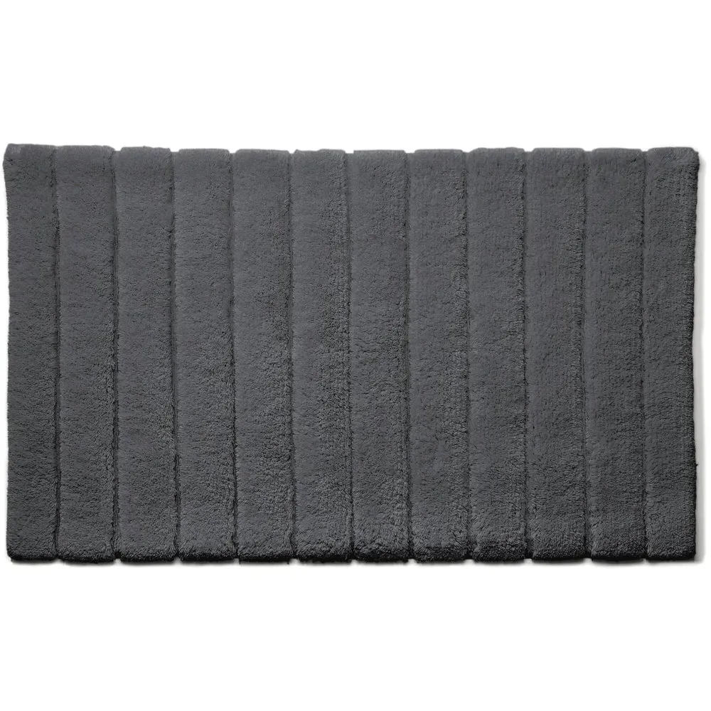 Bamboo Stripe Bath Mat - Graphite