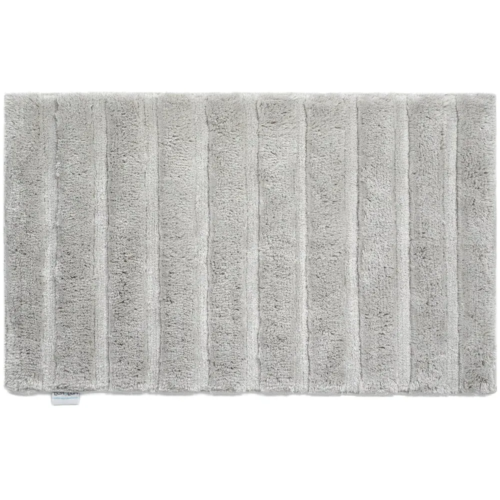 Bamboo Stripe Bath Mat - Grey