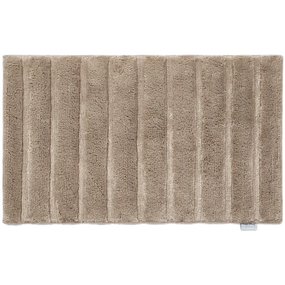 Bamboo Stripe Bath Mat - Latte