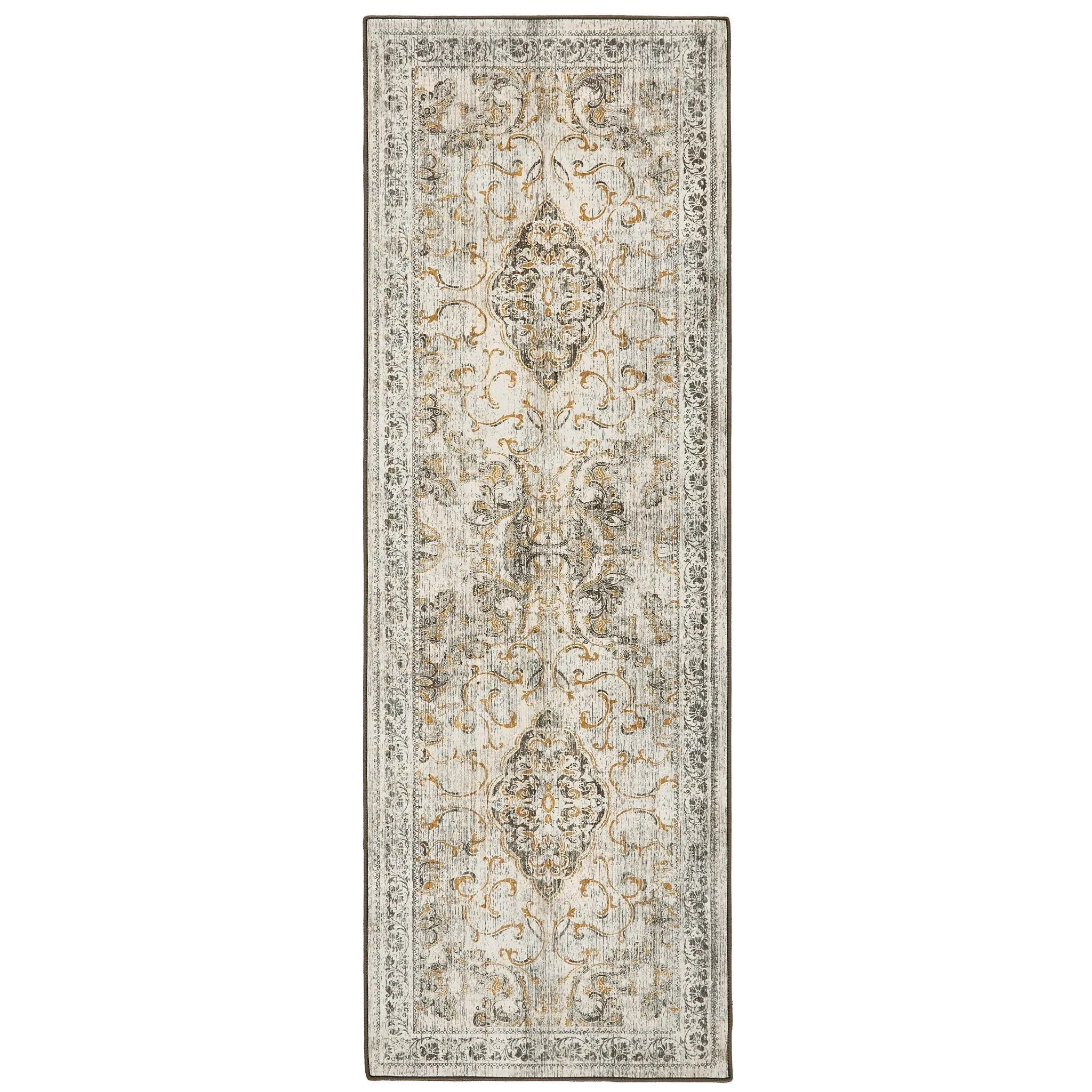 Baroque Runner Rug - Off-White image